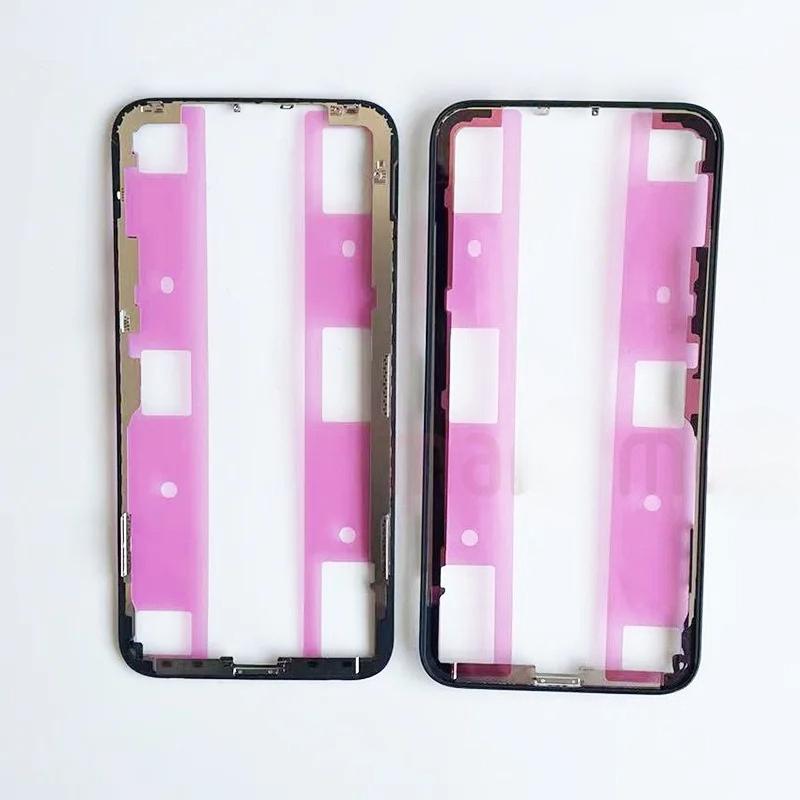 10pcs Middle Frame Bezel With Adhesive Tape For iPhone X XS Max 12 Mini 11 13 Pro 14 Plus 15 17 Air LCD Screen Phone Repair
