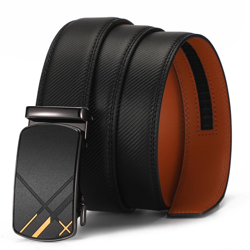 Men'S Senior Sense Viral Trends Men'S Automatic Buckle Carbon Fiber Pattern Belt Men'S Casual Belt