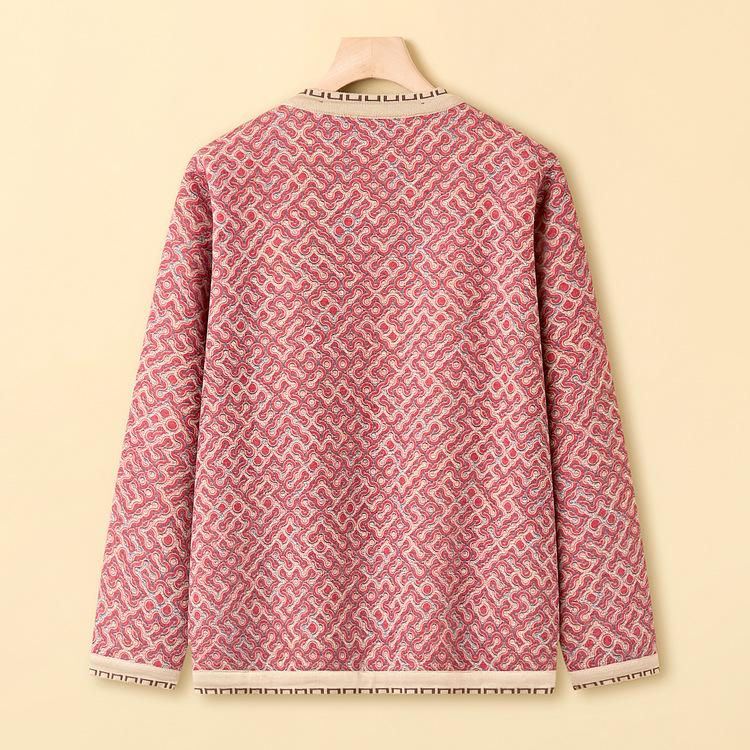 New Autumn and Winter Small Fragrance Jacket Warm Short Cotton Coat Plus Velvet Fashionable Jacket Mother Wears Thicker