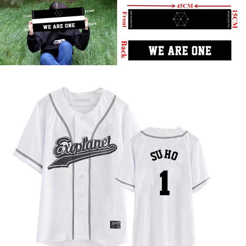 Buy KPOP EXO EXOrDIUM T-shirt Baseball Jersey Baekhyun Tshirt