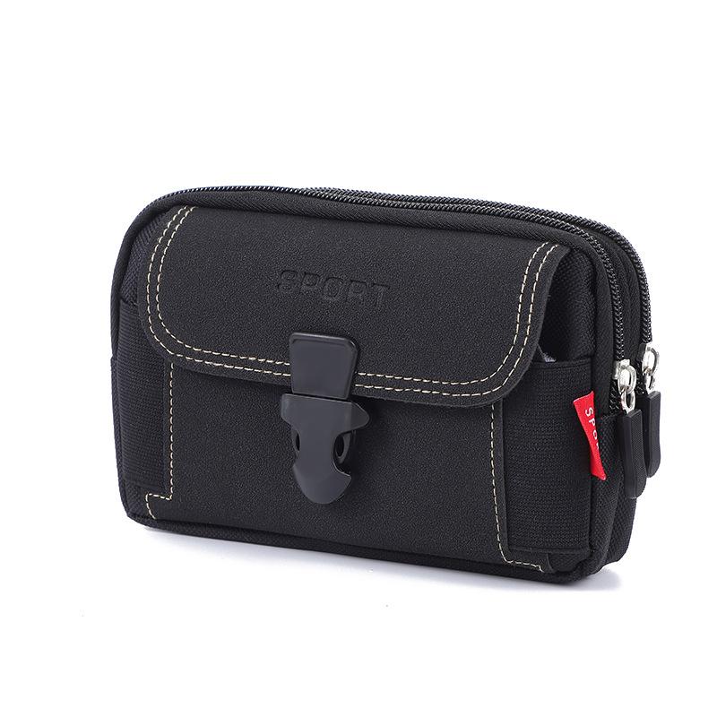 New 6.8-inch Mobile Waist Bag for Men Multi Functional Vertical Canvas Environmental Protection Comfortable Breathable Durable