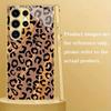 Golden Leopard Print Electroplated Glass Phone Case Suitable for Samsung Galaxy S26 S25 S24 S22 S21 S20 FE/Ultra/Plus5Ganti Drop