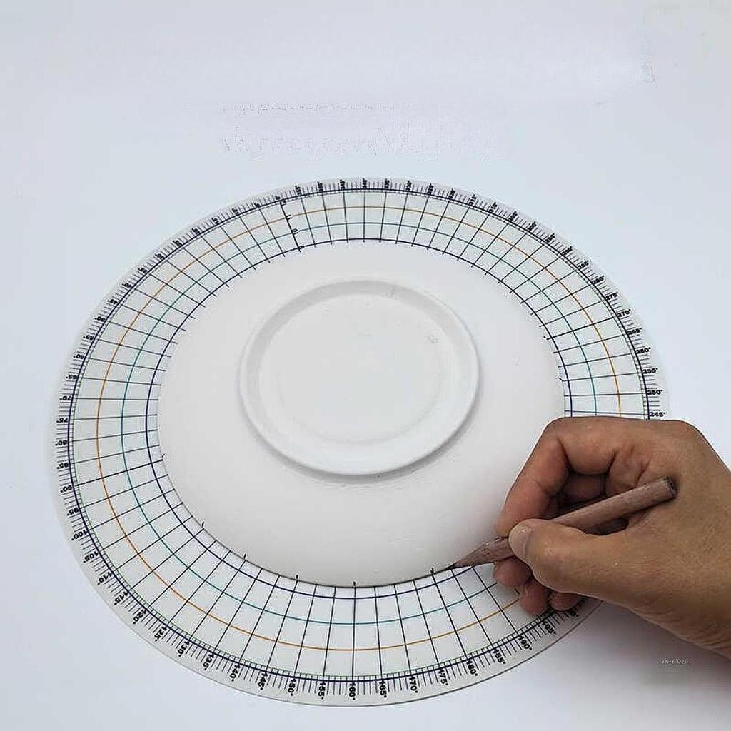 Underglaze Painting Circle Dividing Card Accessories for Equalizing Ceramic Versatile Trimming Tool Pottery Shaping Tool