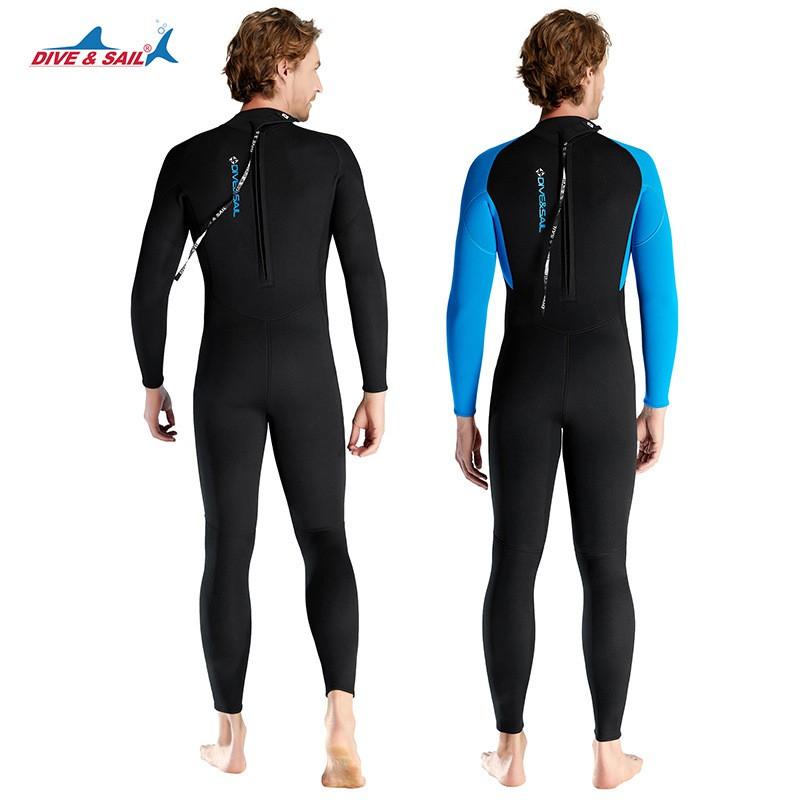 3mm Diving Suit Men's One-piece Thick Warm Cold-proof Wet Snorkeling Surfing Swimsuit