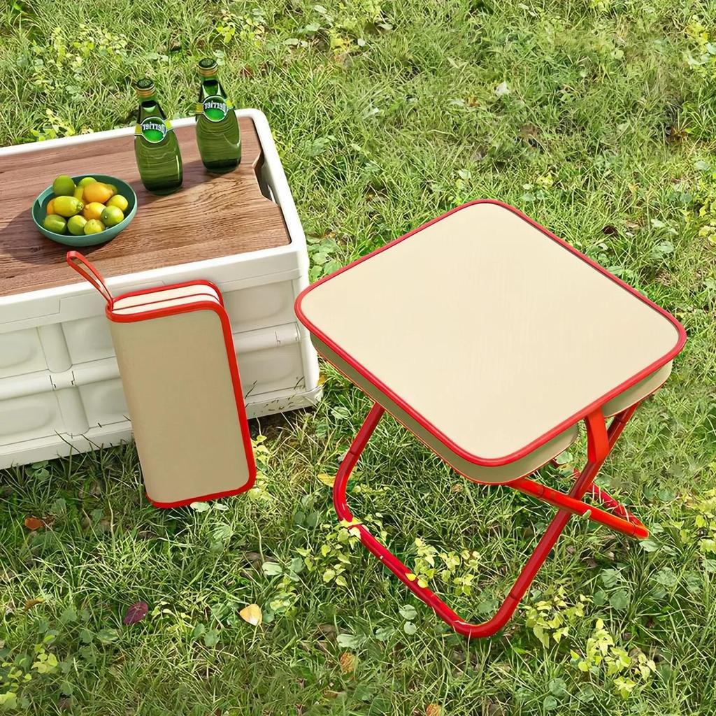 Portable Outdoor Folding Chair Picnic Fishing Beach Camping Travel Lightweight Stool Compact Seating for Self-Driving Camping