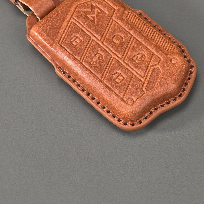 Mengshi 917 M800 Key Case Genuine Leather Cover for Dongfeng Off-road Vehicle