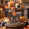Double Sided Pattern Ghost Pumpkin Owl Ornaments Cartoon Halloween Tiered Tray Decor  Indoor Decor