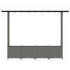 Raised Garden Bed with Trellis and Roof Light Gray 203 X 40 X 136 Cm PP