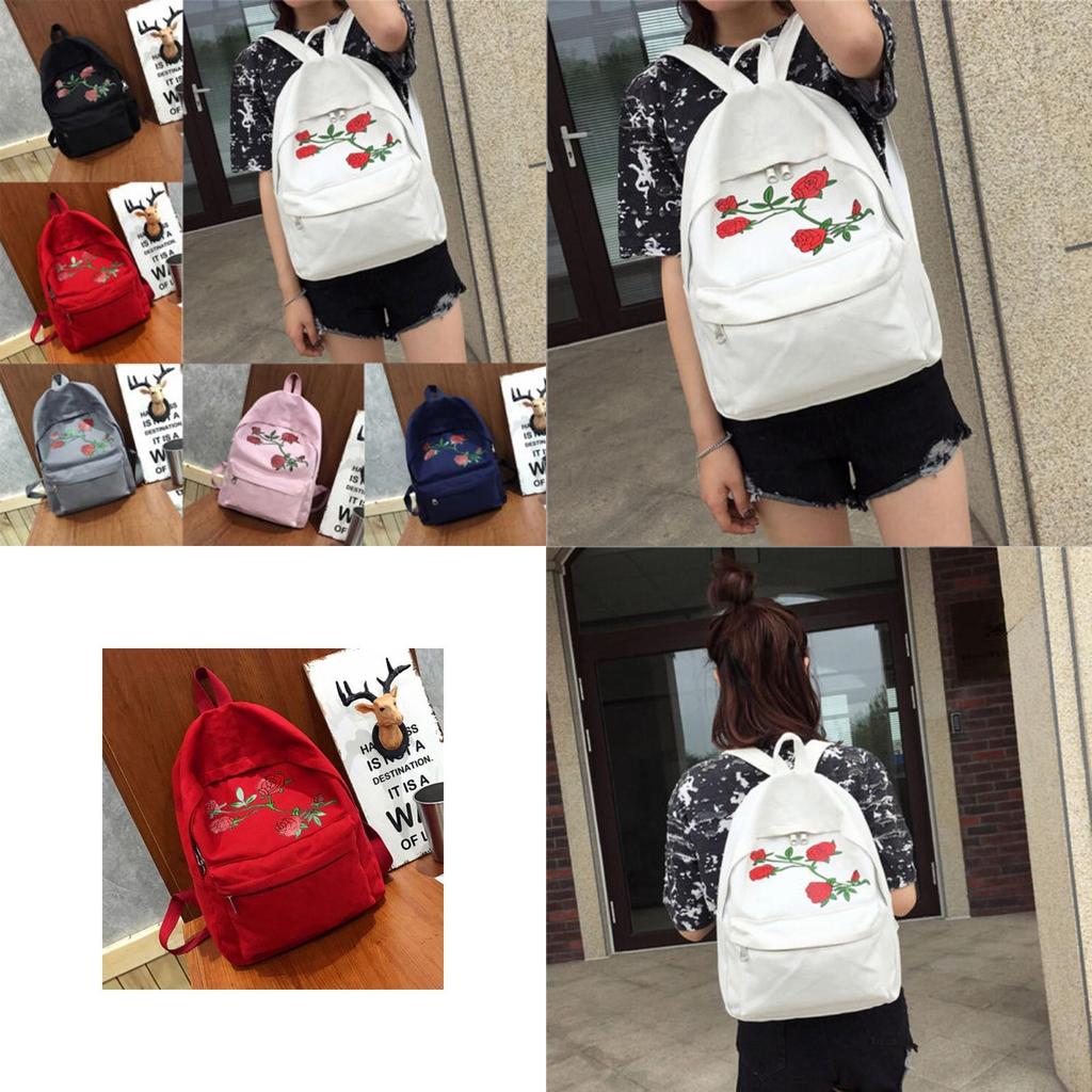 Elegant Women Ladies Canvas Backpack Featuring Durable Material And Comfortable Straps