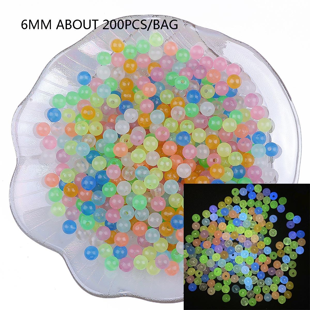 

Красочные акриловые светящиеся в темноте бусины Материалы для бисероплетения своими руками Самодельные браслеты, ожерелья, ювелирные изделия Материалы Аксессуары Бусины россыпью 1 bag