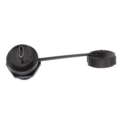 MICRO USB Buchse Wasserdichter USB-Steckverbinder 5/8in-27UNS Gewinde IP67 Panelmontage-Steckverbinder mit Staubschutz Messing-Leiter