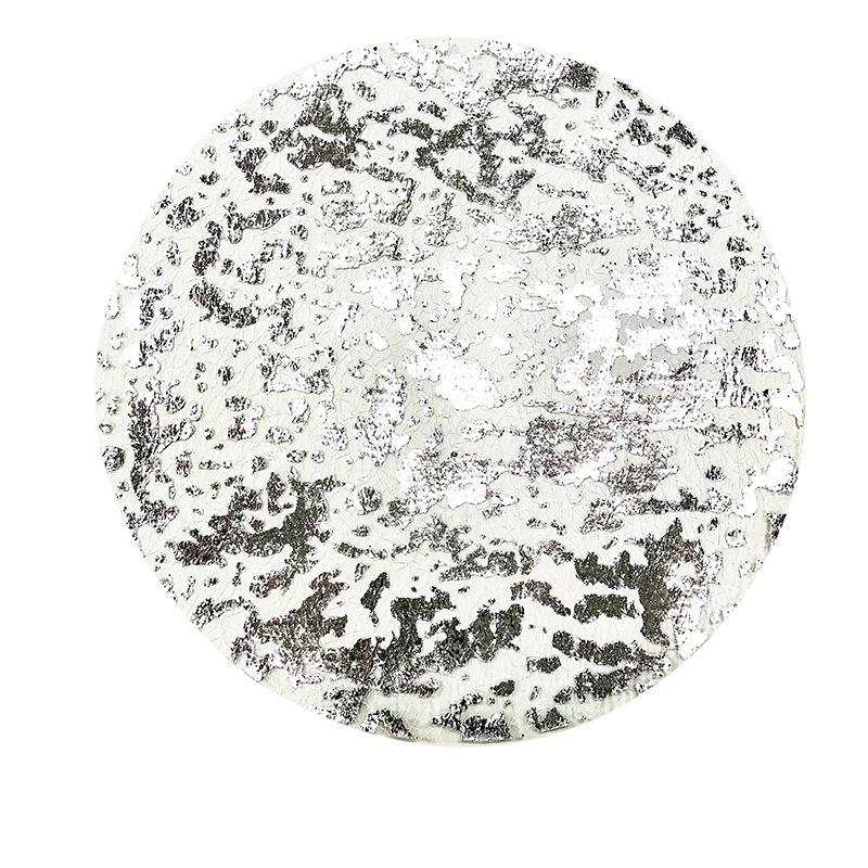 10pcs Disposable Placemats Set 13 Inch Round Gold Foil Mesh Pressed Table Mates for Home Dining Table Party Decoration