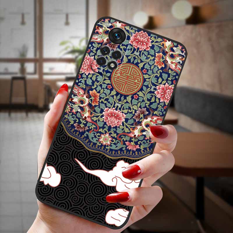 For POCO X4 Pro 5G Case 3D Emboss Flower Relief Phone Cases For POCOX4 Pro 5G 2022 Silicon Cover X 4 Pro X4Pro Funda Capa Para