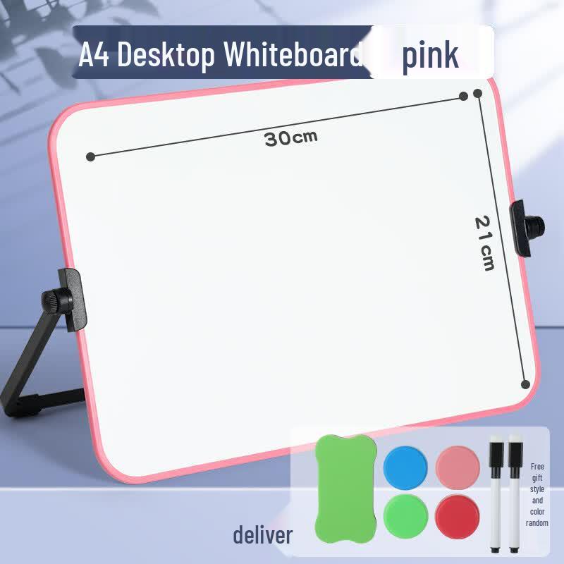 Reversible Double-Sided Desktop Whiteboard & Blackboard