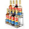 8/12Bottle Capacity Coffee Syrup Organizer for Coffee Bar Kitchen Small Wine Rack for Bar Family Storage for Syrup Wine Dressing