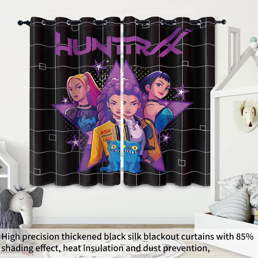 Dämonenjäger 3D Digitaldruck Verdunkelungsvorhänge - Benutzerdefiniertes Foto, Dick, Hochpräziser Sonnenschutz, Sonnenschutz, Grenzüberschreitend