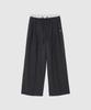 HAINT Bay Relaxed Wide Slacks_Charcoal