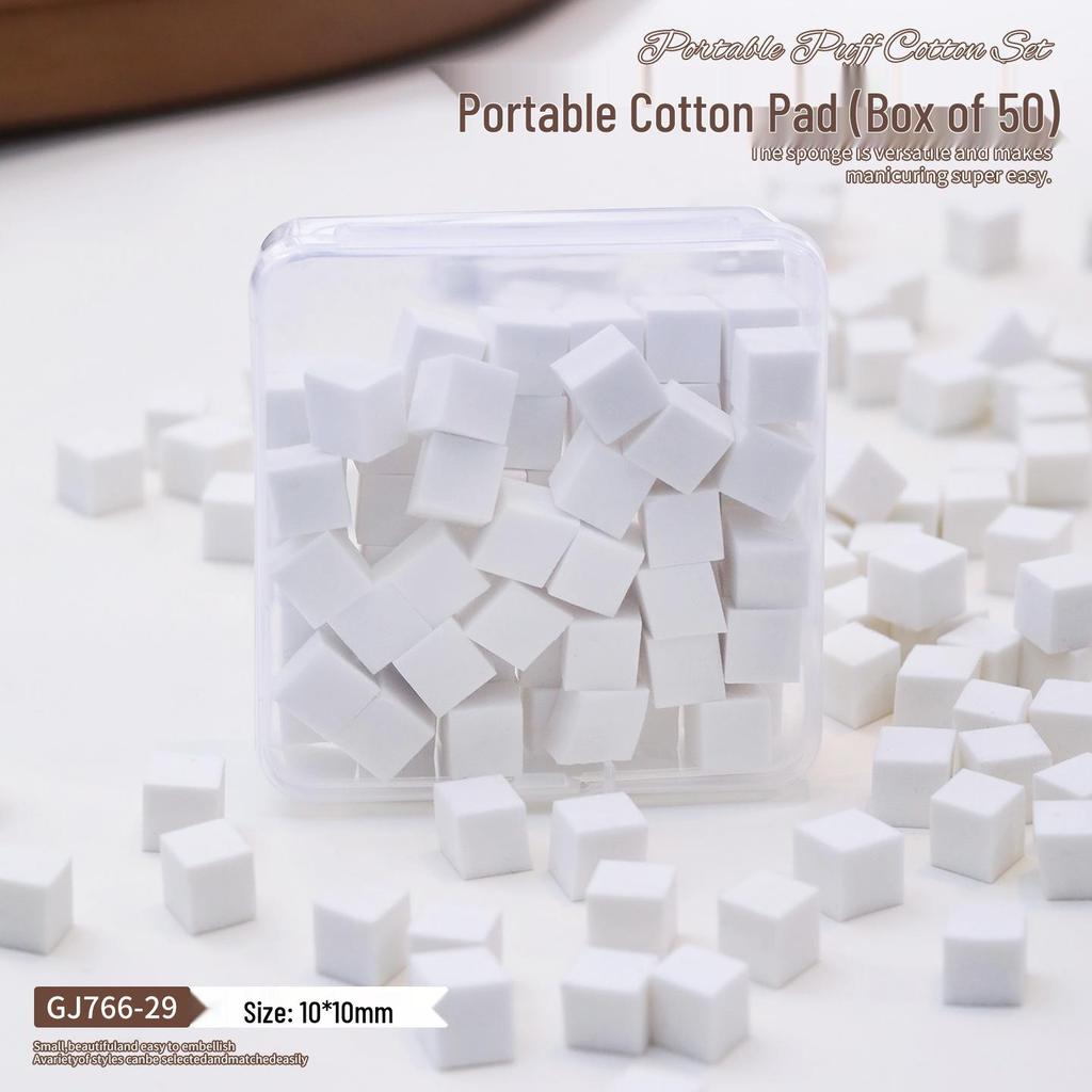 Tofu Block High-Density Blush Sponge 1cm with Stainless Steel Grip for Nail Art.