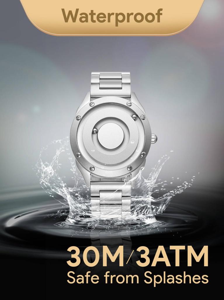 EUTOUR Couple's Magnetic Watch, Men's Unisex Metal Multifunction Watch, Fashionable Sports Quartz Watch