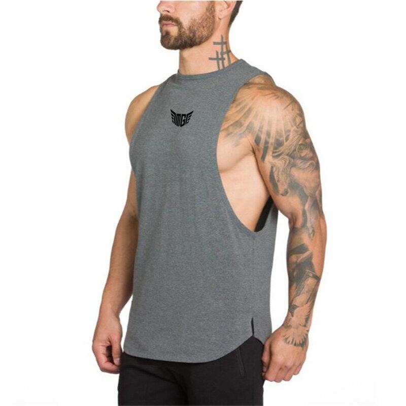 Muscleguys Brand Clothing Bodybuilding and Fitness Men Gym Tank Top Vest Muscle Stringer Sportswear Sleeveless