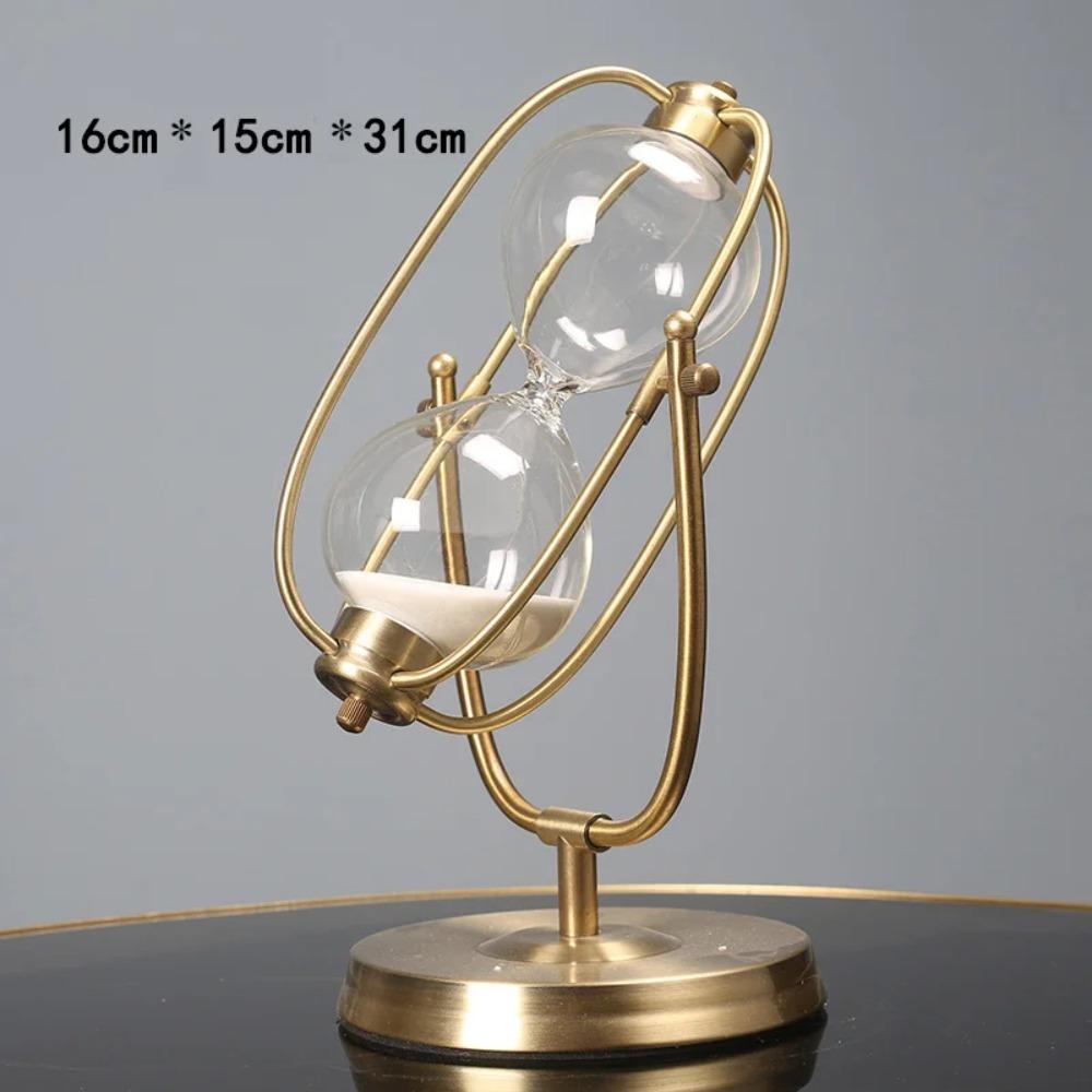 

Стеклянный орнамент в виде песочных часов, золотой кодекс, вращающийся таймер для дома, роскошное украшение, креативный струящийся песок, украшение в подарок