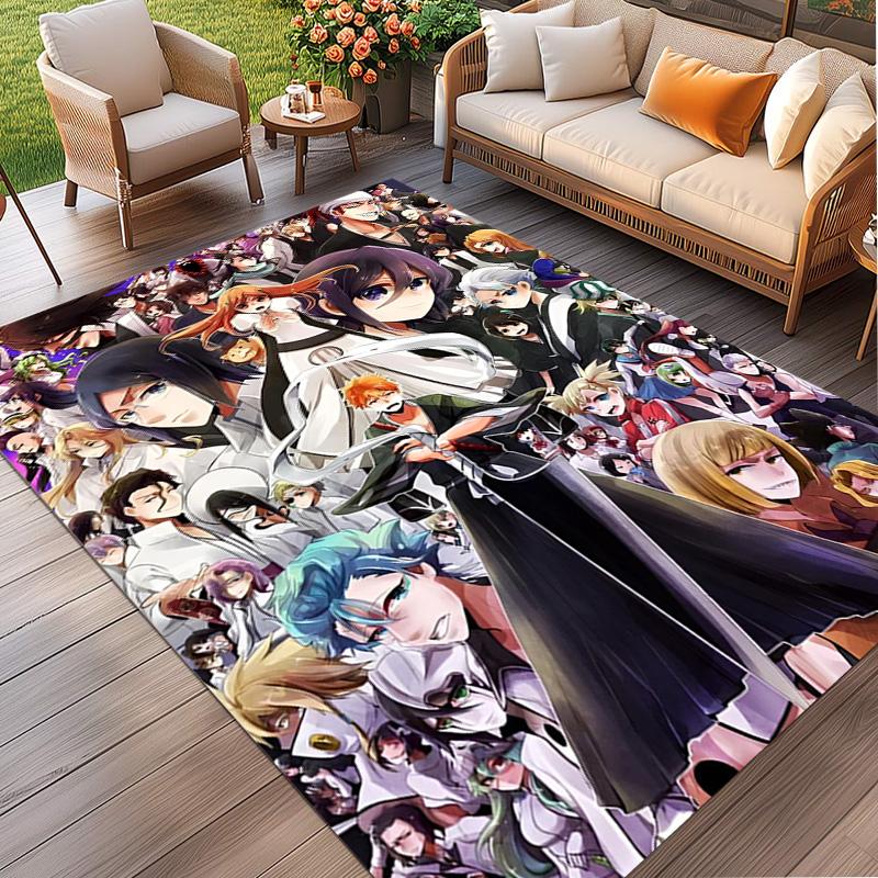 BLEACH Druck Teppich, Waschbarer Boden Teppich, Für Eingangsbereich Wohnheim Waschküche Büro Arbeitszimmer, Heimdeko Geburtstag Weihnachtsgeschenk