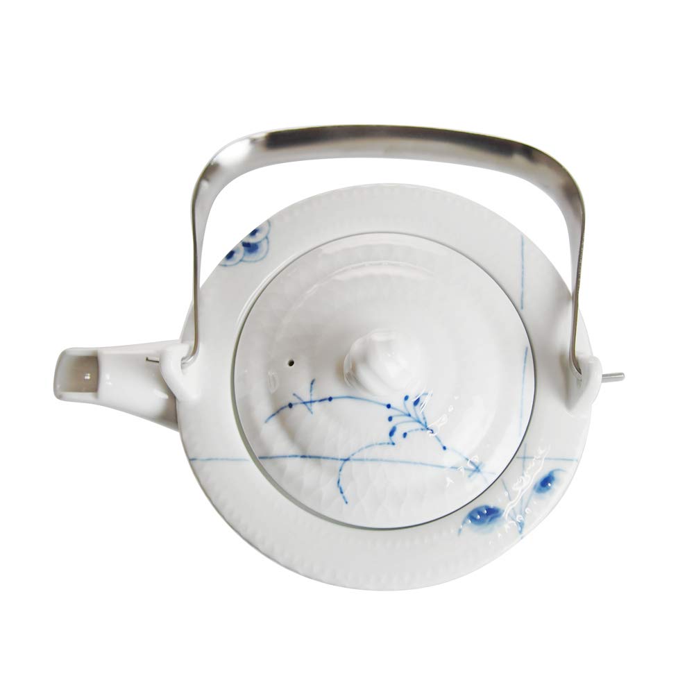 Imported Royal Copenhagen Blue Palmette Teapot 700ml Wedding Gift Present 1017413 [Regular Product]