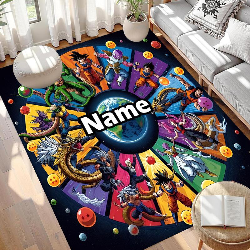 Benutzerdefinierter Name Personalisierter One Piece Druck Teppich, Vielseitiger Heimdekor Teppich, für Spielzimmer, Wohnung, Balkon, Eingangsbereich, Flur Geschenk