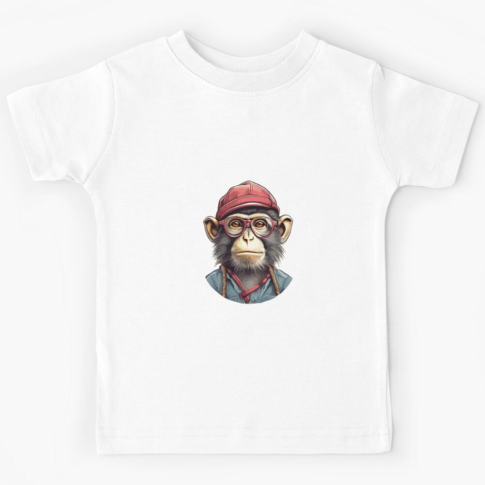 Hipster Monkey Kids T-Shirt 170