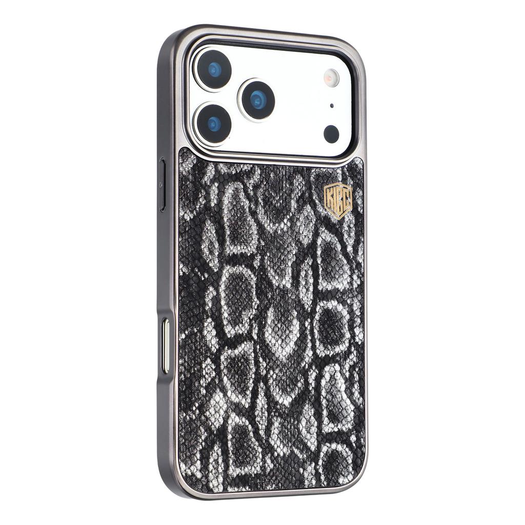 KIGC For iPhone 17 Pro Case Compatible with MagSafe Hybrid Phone Back Cover Snake Texture