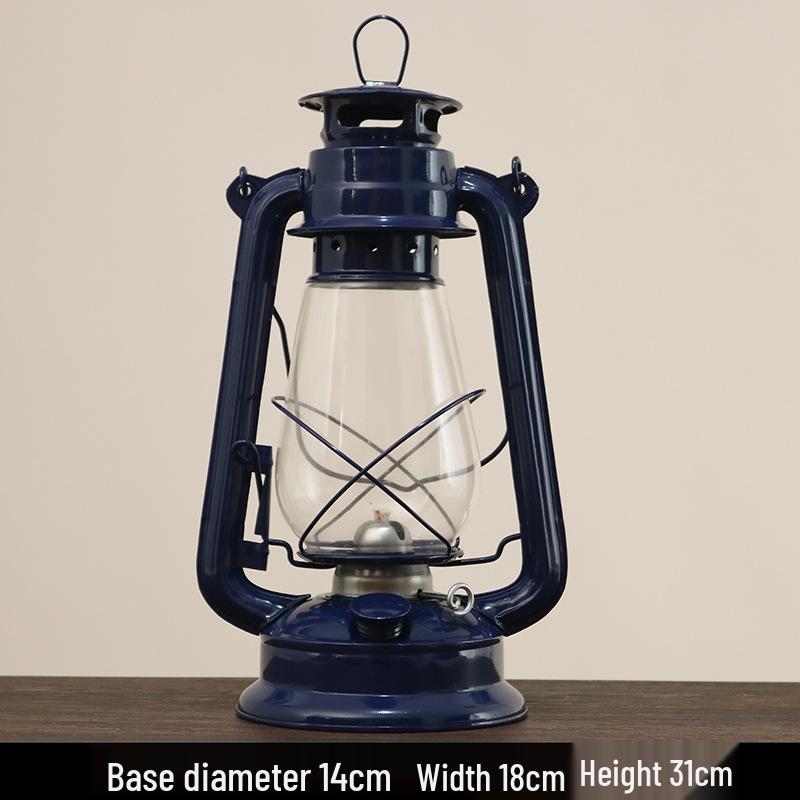 Retro Nostalgic Multi-Color Kerosene Horse Lamp - Portable Outdoor Camping & Decorative Lamp