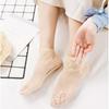 Calcetines de Malla hasta la Mitad de la Pantorrilla con Adorno de Encaje y Cristales - Modernos, Sexy, Estilo Coreano para Mujer (Primavera verano Otoño)