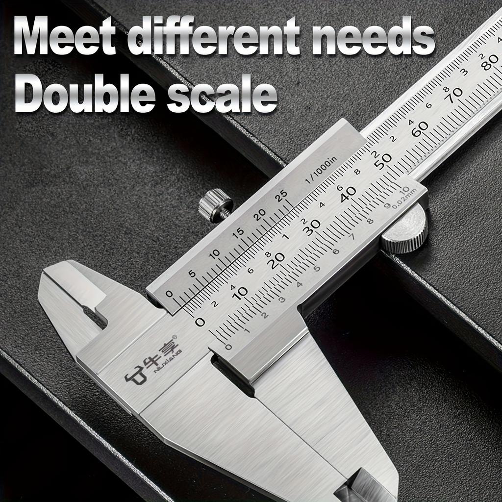 1pc Precision Stainless Steel Vernier Caliper, Vernier Caliper, Precision Measurement Tool for DIY Projects