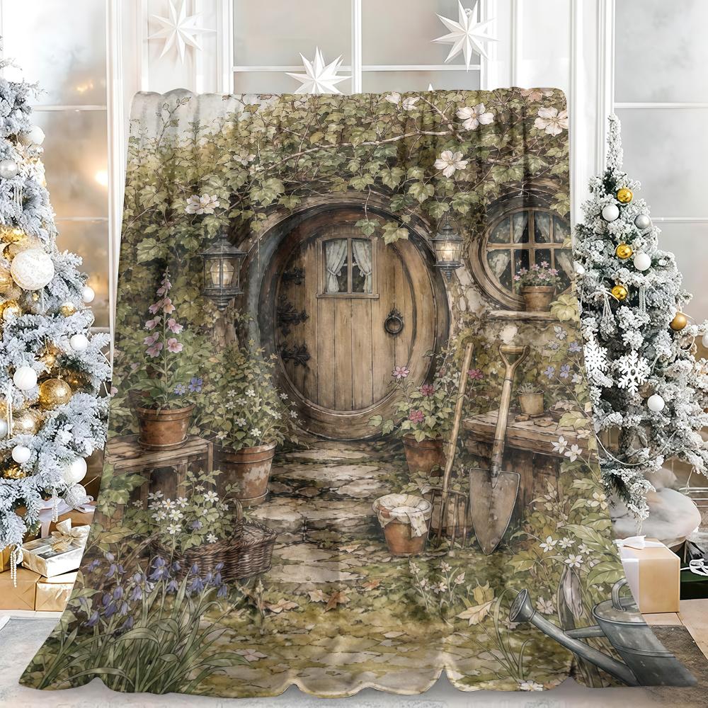 Bold Floral Lightweight No Shedding Extra Warm Couch Blanket Perfect for Christmas Xmas Holiday Home Decoration