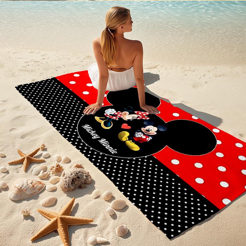 1Pc Mickey Minnie Mouse Beach Towel Quick Dry Multiuse For Beach Pool Gym Yoga Home Travel Christmas Halloween Xmas Gift Y1126