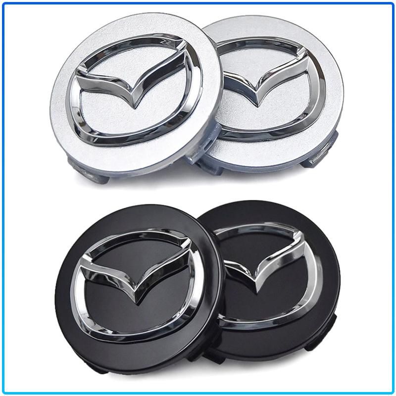 For Mazda 6 3 CX5 5 2 323 CX7 Demio Atenza Axela MX30 CX30 CX3 CX9 RX8 RX7 56mm Car Emblem Tire Wheel Hub Cap Rim Covers Auto Decorate Accessories