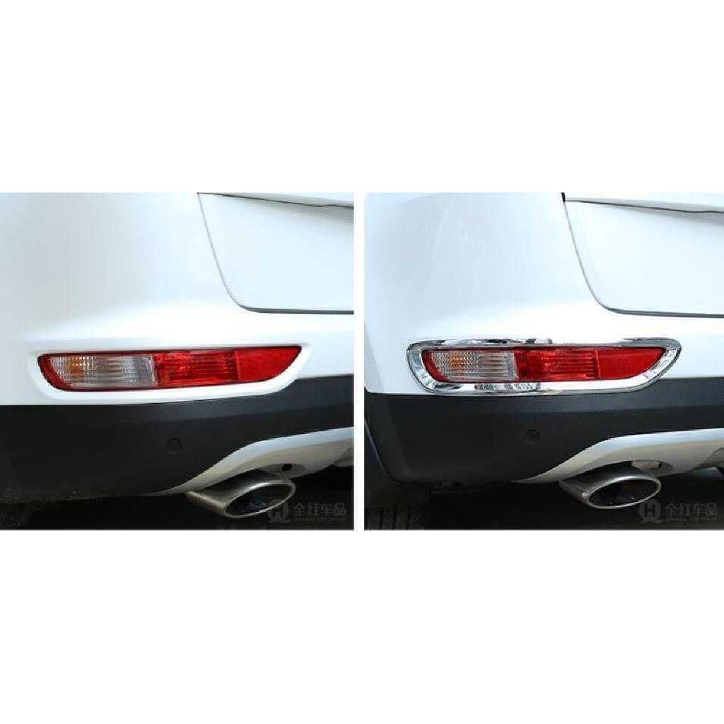 For Kia Sportage KX5 17-18-19 Glossy Chrome Rear Fog Light Eyelid Molding Trim