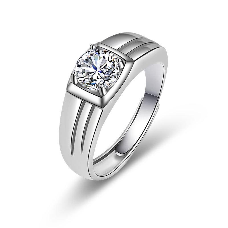 Unique and Personalized Differences with Personalised High-grade Sparkling and Glittering Classic Couple's Ring One Carat Ring Fashion Trends Ring