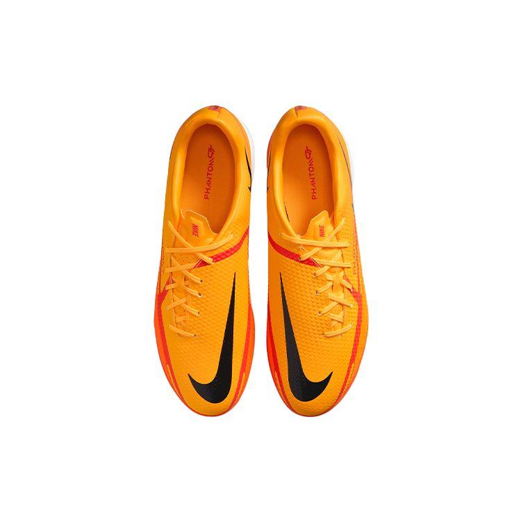 Nike Phantom GT2 Academy Round Toe Lace-Up IC/IN Indoor Shock Absorbing Non-Slip Durable Soccer Shoes Men Sneaker Orange DC0765-808