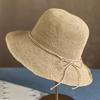 Women Fashion Summer Crochet Straw Cap Sun Protection Raffia Wide Brim Foldable Straw Hats