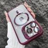 iPhone 16 PRO Magnetic Lens Holder Case, Transparent Acrylic, Anti-Fall, also fits iPhone 15/14.