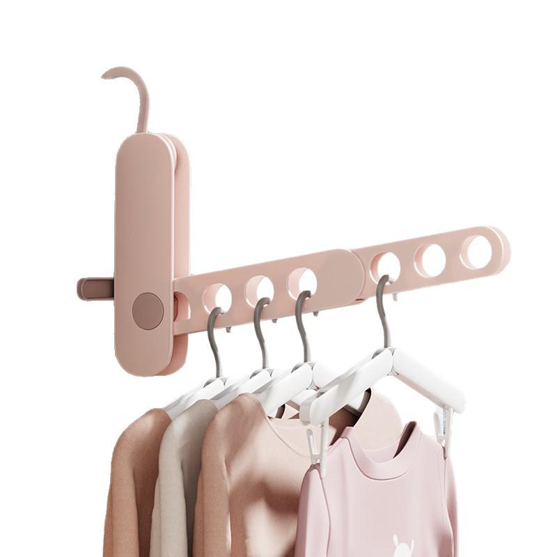 Portable Foldable Multi-Hole Clothes Hanger for Travel and Business Trips