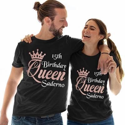 Geburtstags-Queen Personalisierte Geburtstagsfeier 18. 21. 30. Geschenk Unisex T-Shirt #E