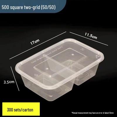 Rectangular Disposable Plastic Meal Boxes