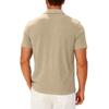 Men's New Summer Casual Breathable Terry Jacquard Lapel Striped Short Sleeve Shirt
