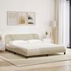 VidaXL Bed with Mattress Cream 180x200 Cm Fabric 3208449