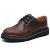 First Layer Low-top Martin Shoes Women's Leather Crazy Horse Brown Short Boots Round Head Men's and Women's Casual Tooling Small Leather Shoes