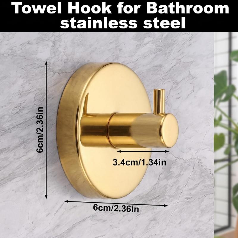 Bathroom Suction Cup Towel Hooks Set of 4 Metal Hanging Cups for Shower Robe Sponge and Mirror Tile Mounting in Humid Rooms for Daily Use