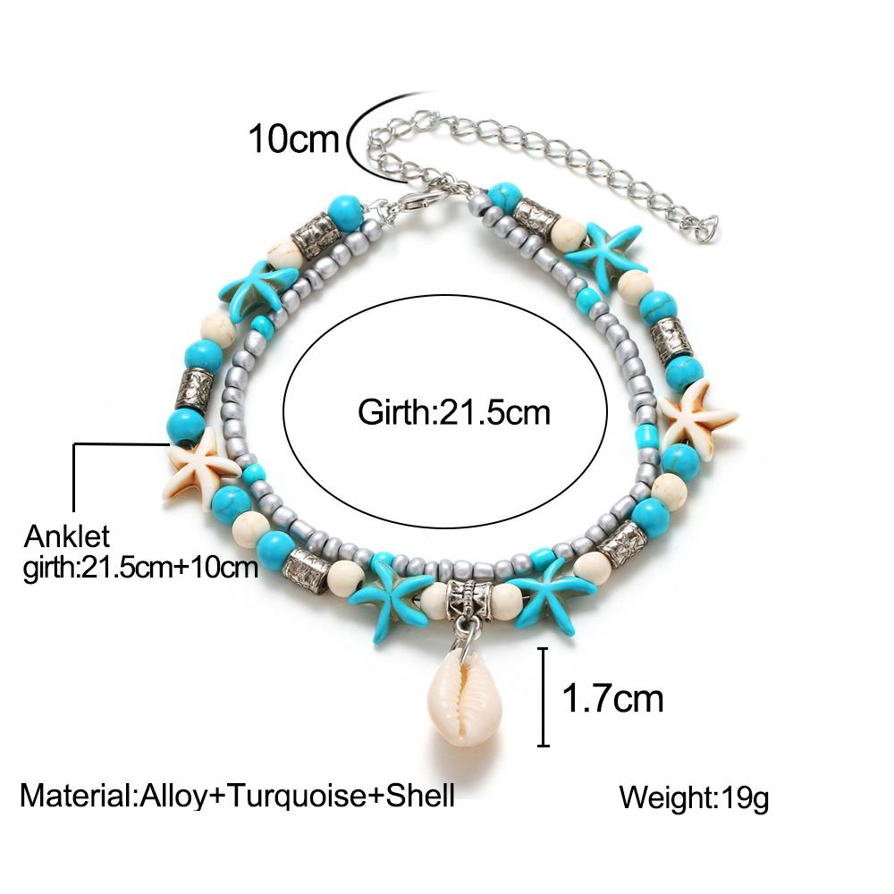 Beach Hanging Shell Starfish Anklets Hands Feet Ornaments