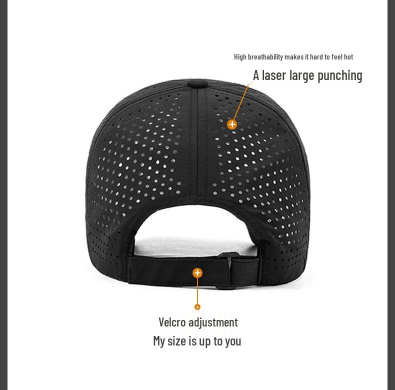 Men's and Women's Quick-Dry Mesh Baseball Cap - Large Fit, Outdoor Sun Protection, Duckbill Design